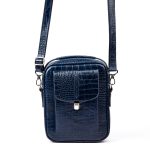 کیف دوشی و دستی مردانه چرم طبیعی دتار(طرح کروکو - رنگ سرمه ای) - تصویر 2