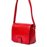 کیف دوشی زنانه چرم طبیعی دتار (طرح لیزارد - رنگ قرمز) - تصویر 2