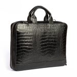 کیف اداری چرم طبیعی دتار (طرح کروکو - رنگ مشکی) - تصویر 6