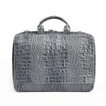 کیف اداری چرم طبیعی دتار (طرح کروکو - رنگ طوسی) - تصویر 6