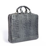 کیف اداری چرم طبیعی دتار (طرح کروکو - رنگ طوسی) - تصویر 7