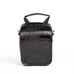 کیف دوشی مردانه چرم طبیعی دتار (طرح کروکو - رنگ مشکی) - تصویر 2
