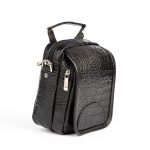 کیف دوشی مردانه چرم طبیعی دتار (طرح کروکو - رنگ مشکی) - تصویر 3